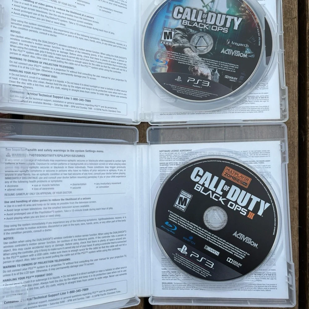 Call of Duty Black Ops 1 & 2 Combo Pack (PS3 Playstation 3) Tested & Working